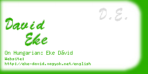 david eke business card